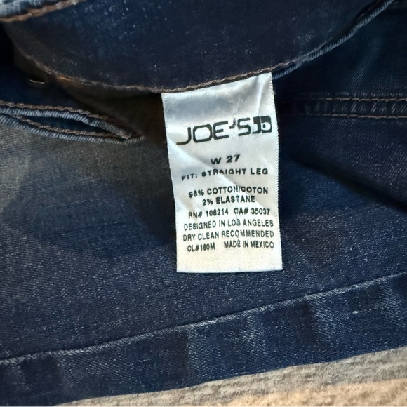 Joe’s Jeans Women’s Straight Leg Dark Wash Denim Jeans Size 27 - Picture 4 of 4